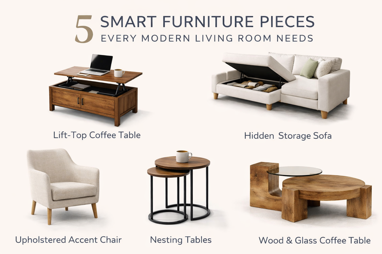 5 Smart Furniture Pieces Every Modern Living Room Needs