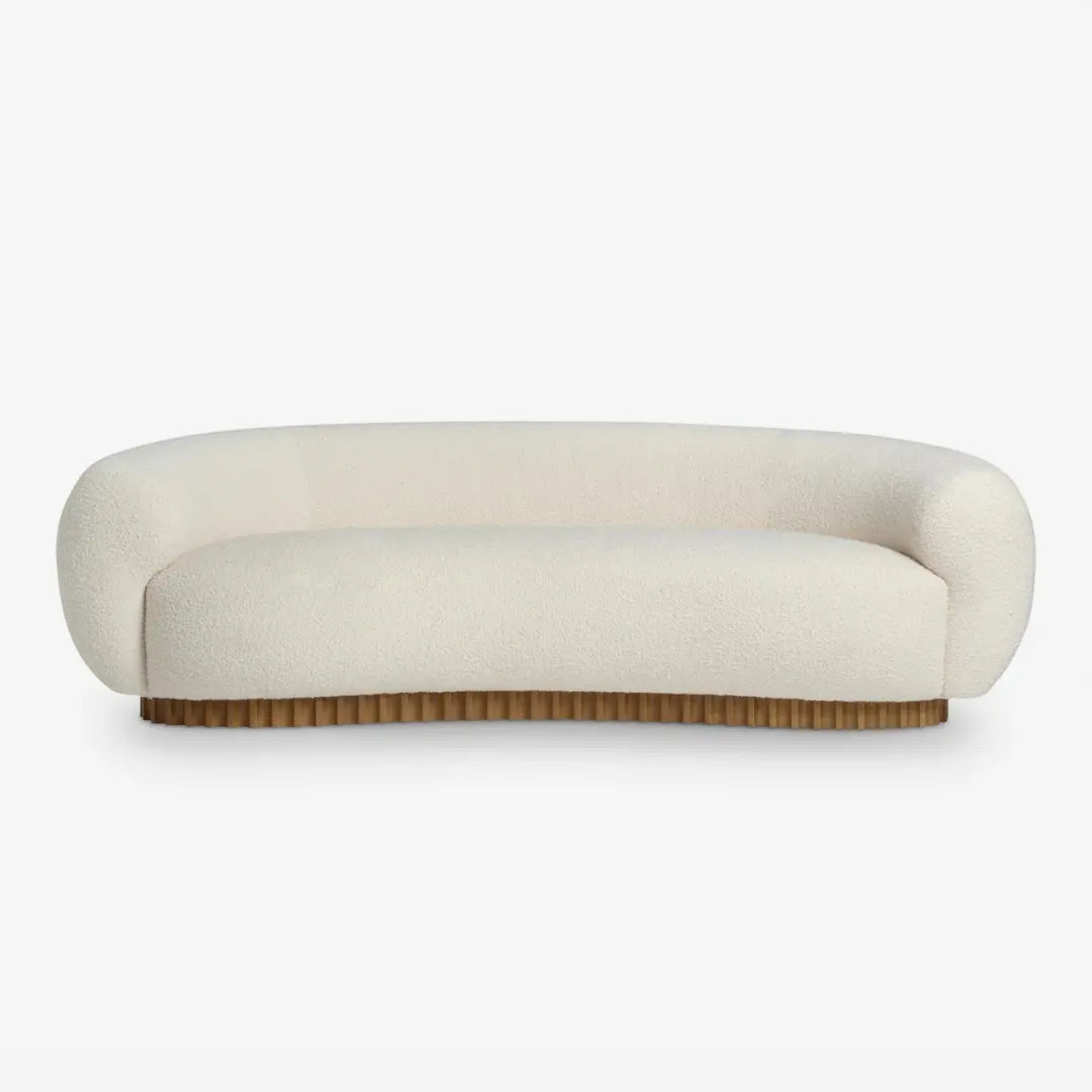 Milano Curved Bouclé 3 Seater Sofa