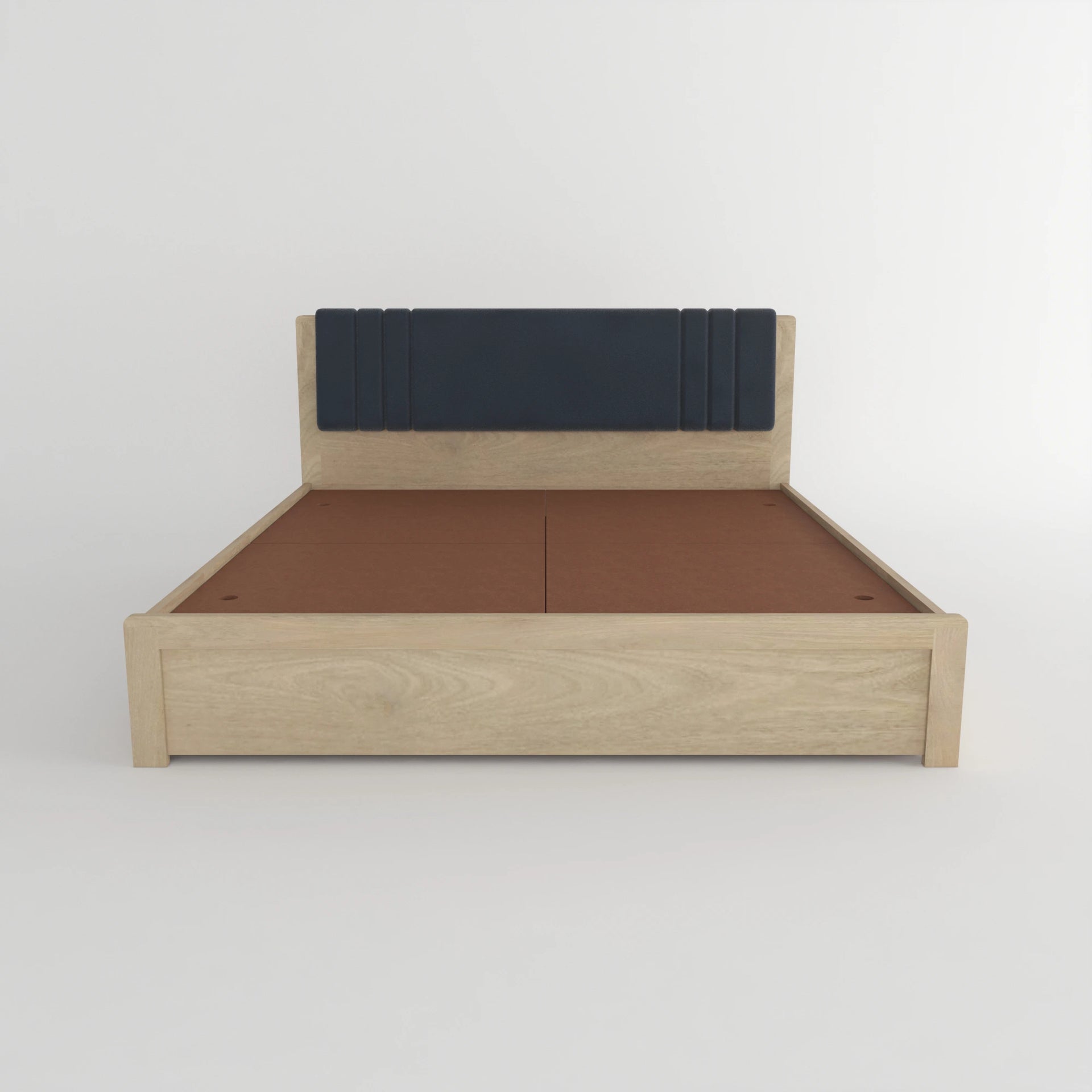 Valenza Wooden King Size Storage Bed - Natural Finish