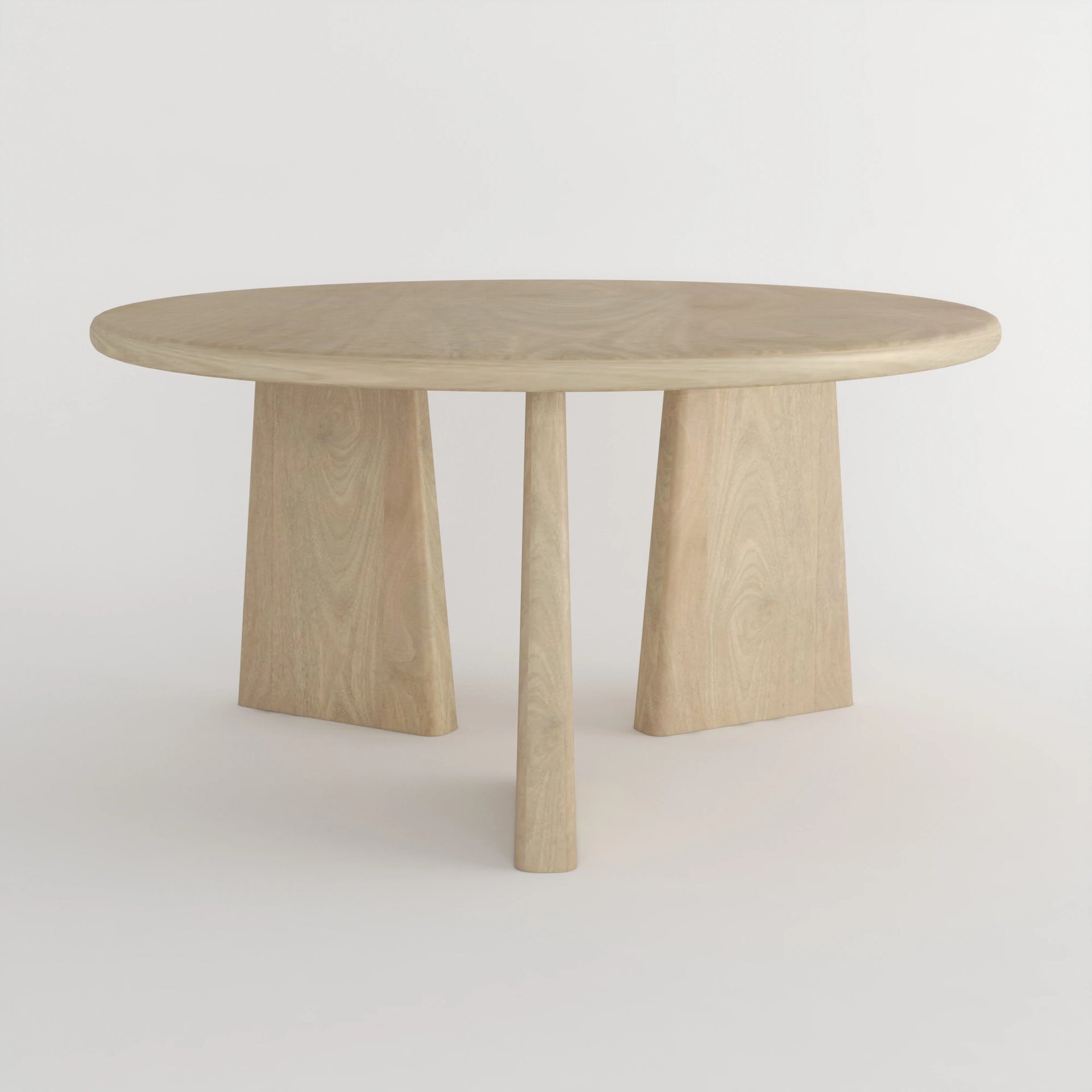 Trivara Round 6 Seater Dining Table - Natural Finish
