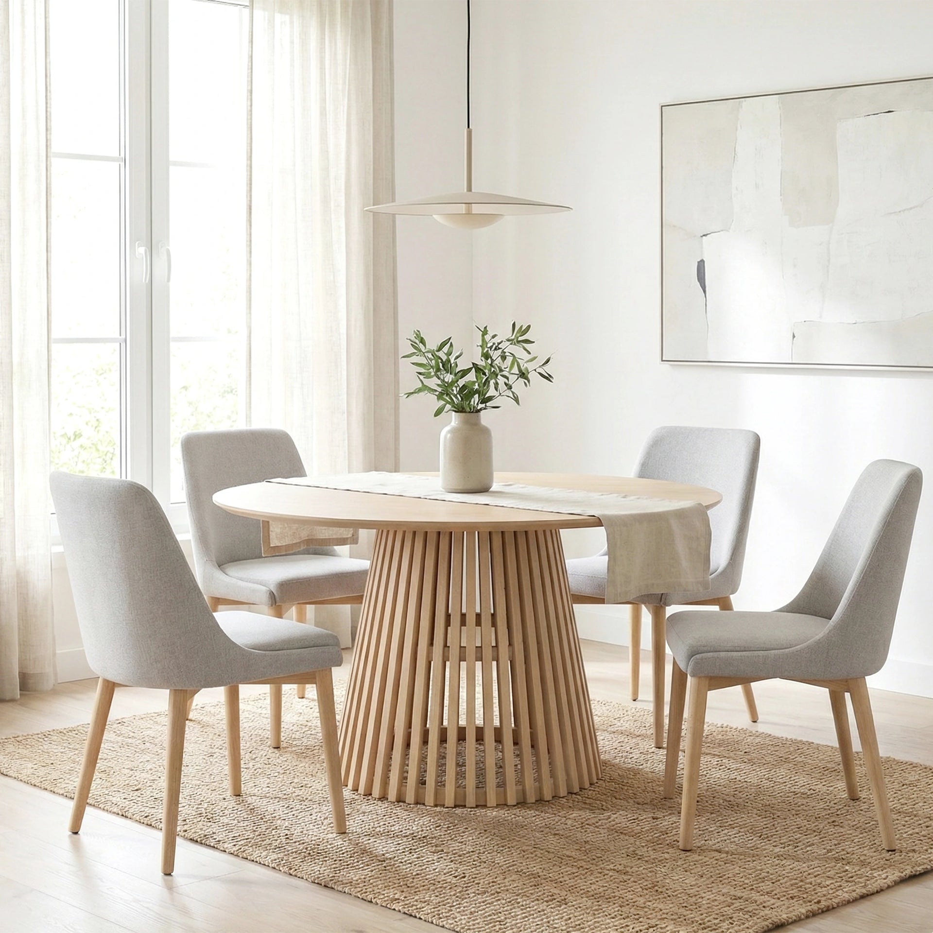 Solano Wooden 8 Seater Dining Table - Natural Finish