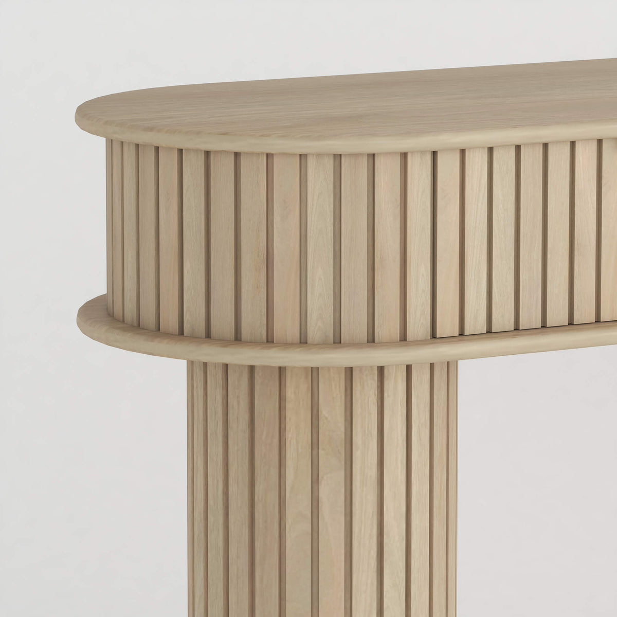 Modular Flutee Table Pillar Flute Console Table
