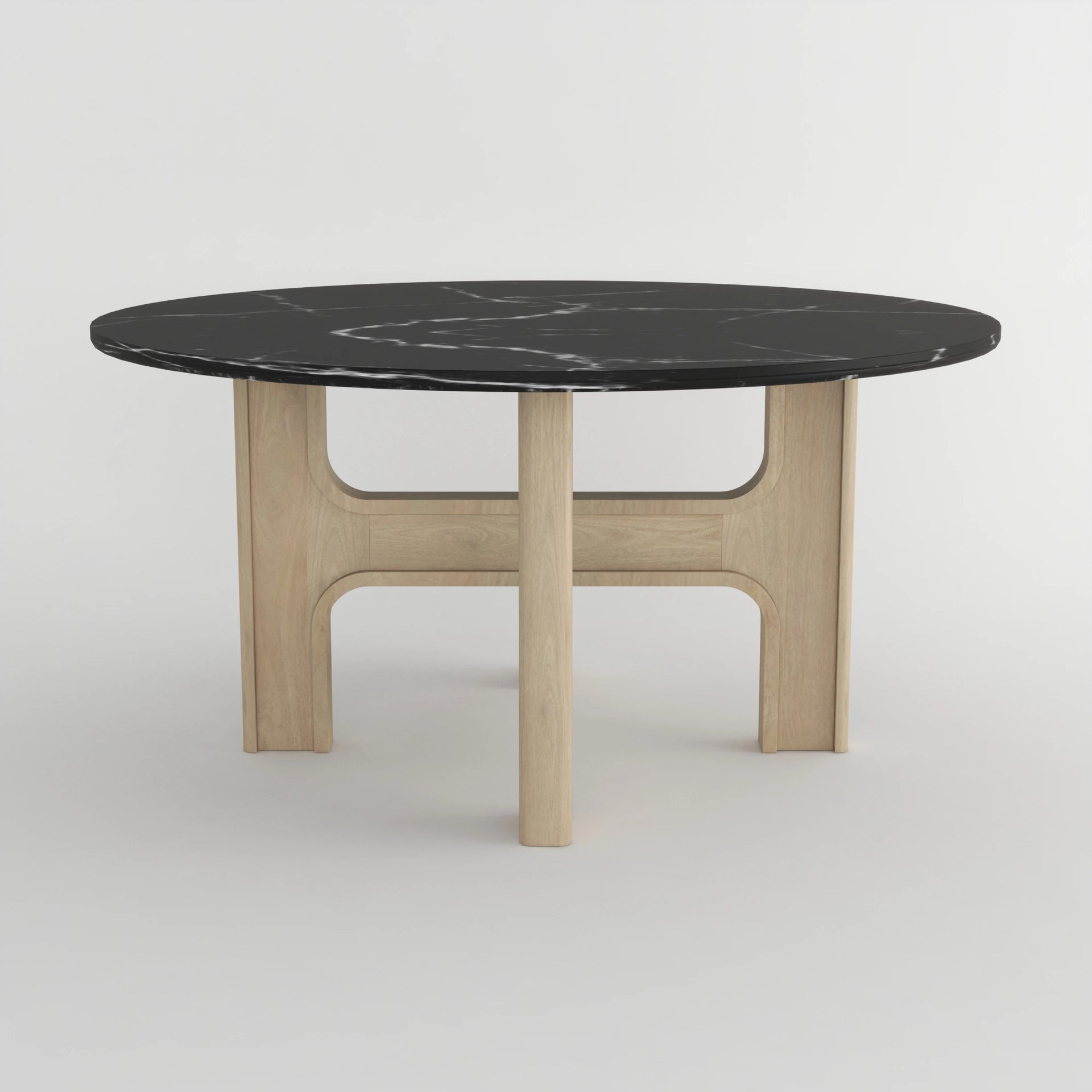 Nolan Round 8 Seater Dining Table with Marble Top