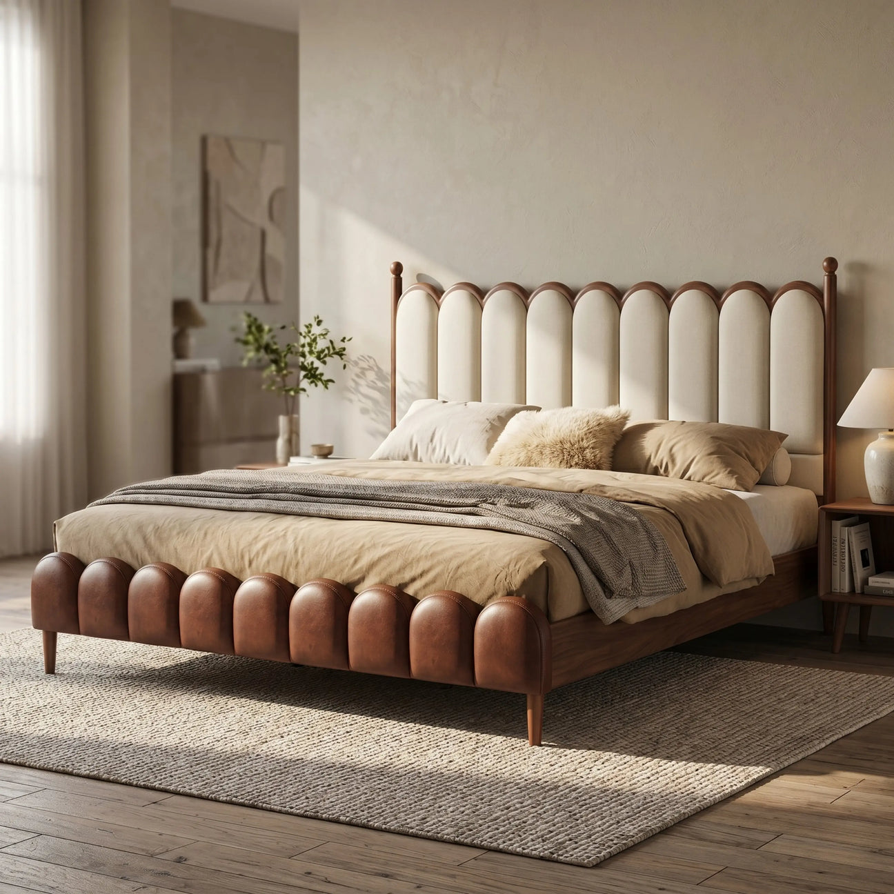 Rajnandini Upholstered Royal Bed (King Size)