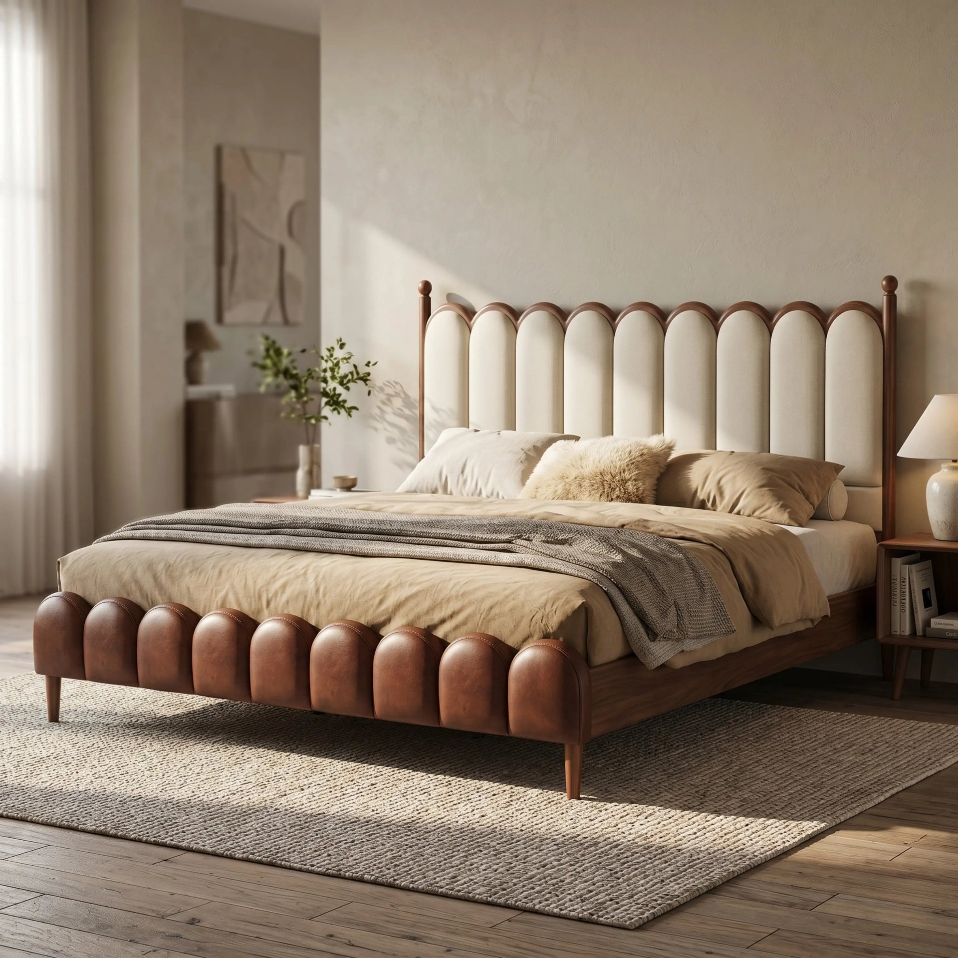 Rajnandini Upholstered Royal Bed (King Size)