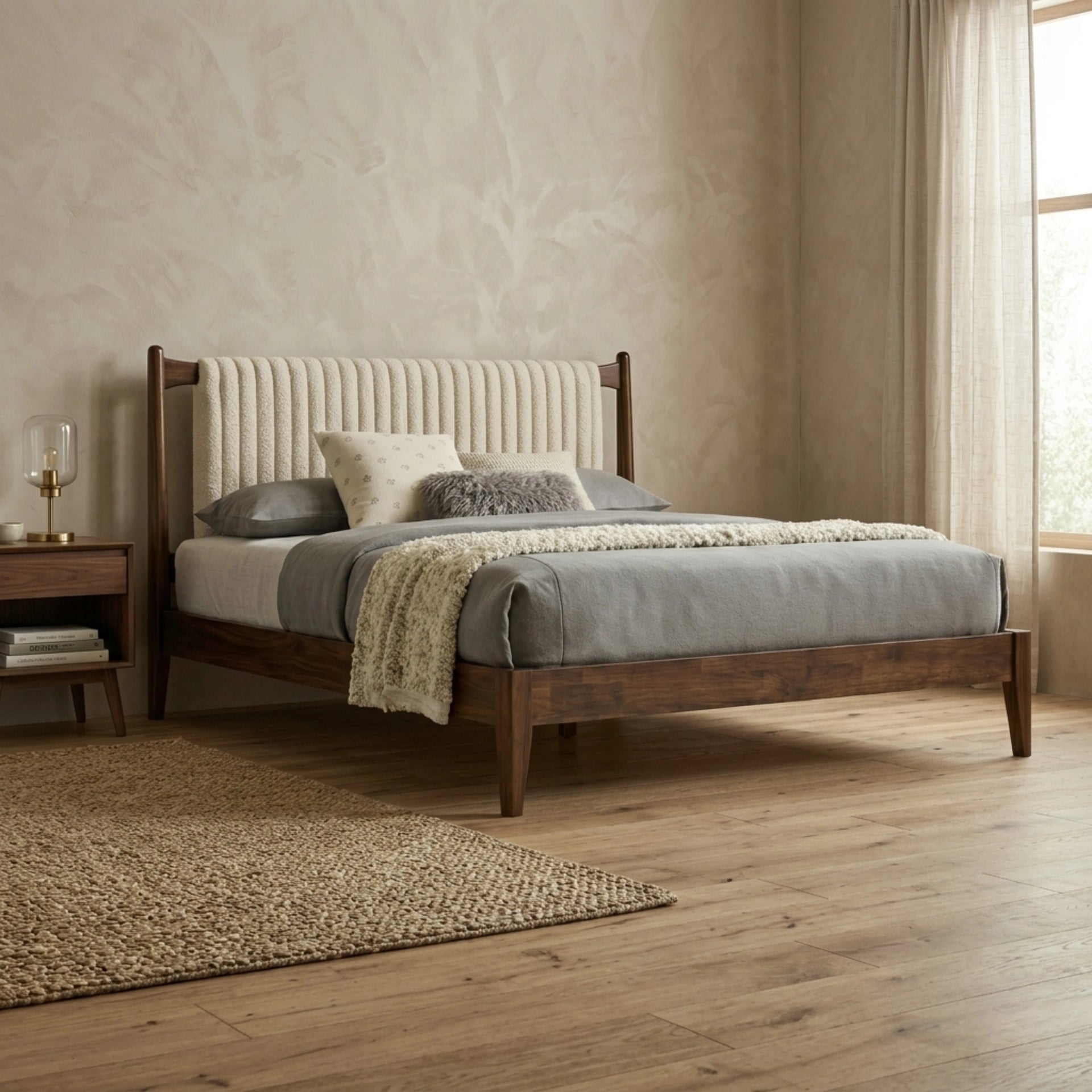 Aurelle Ribbed Luxe Bed (Queen Size)