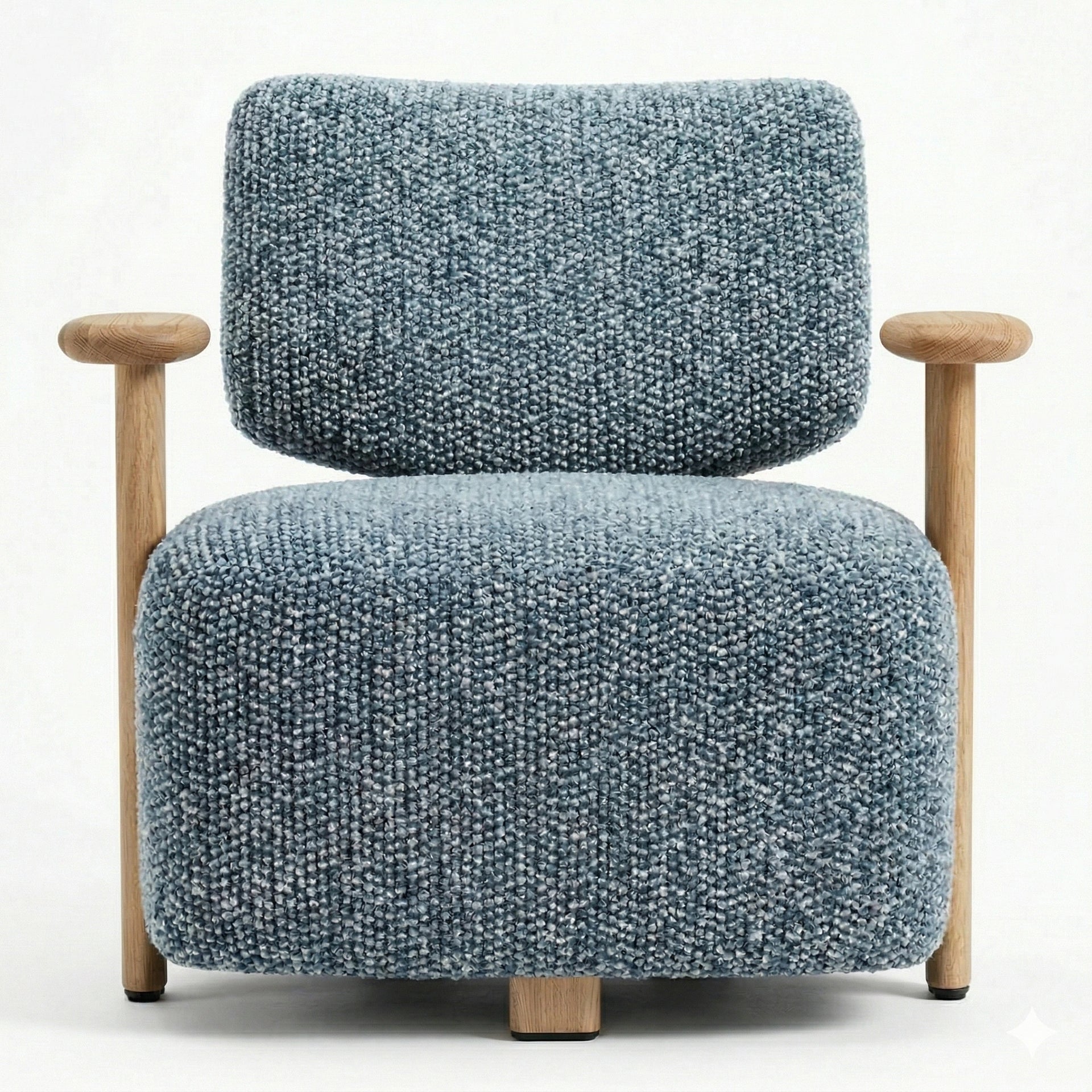 Blue Boucle Chair