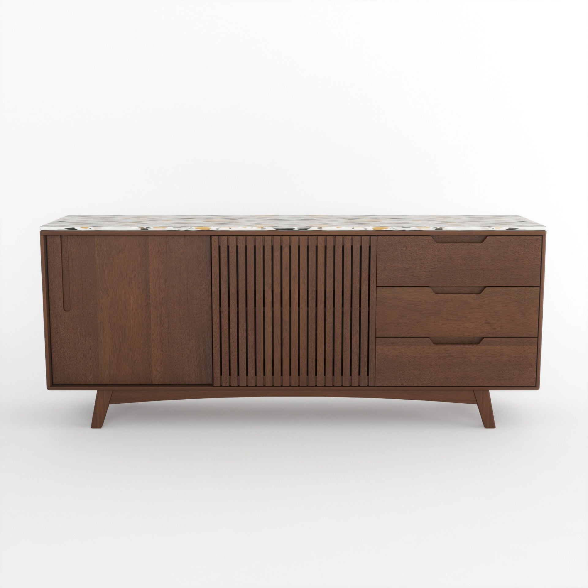 Aurelle Stonecrest Cabinet with Walnut Finish