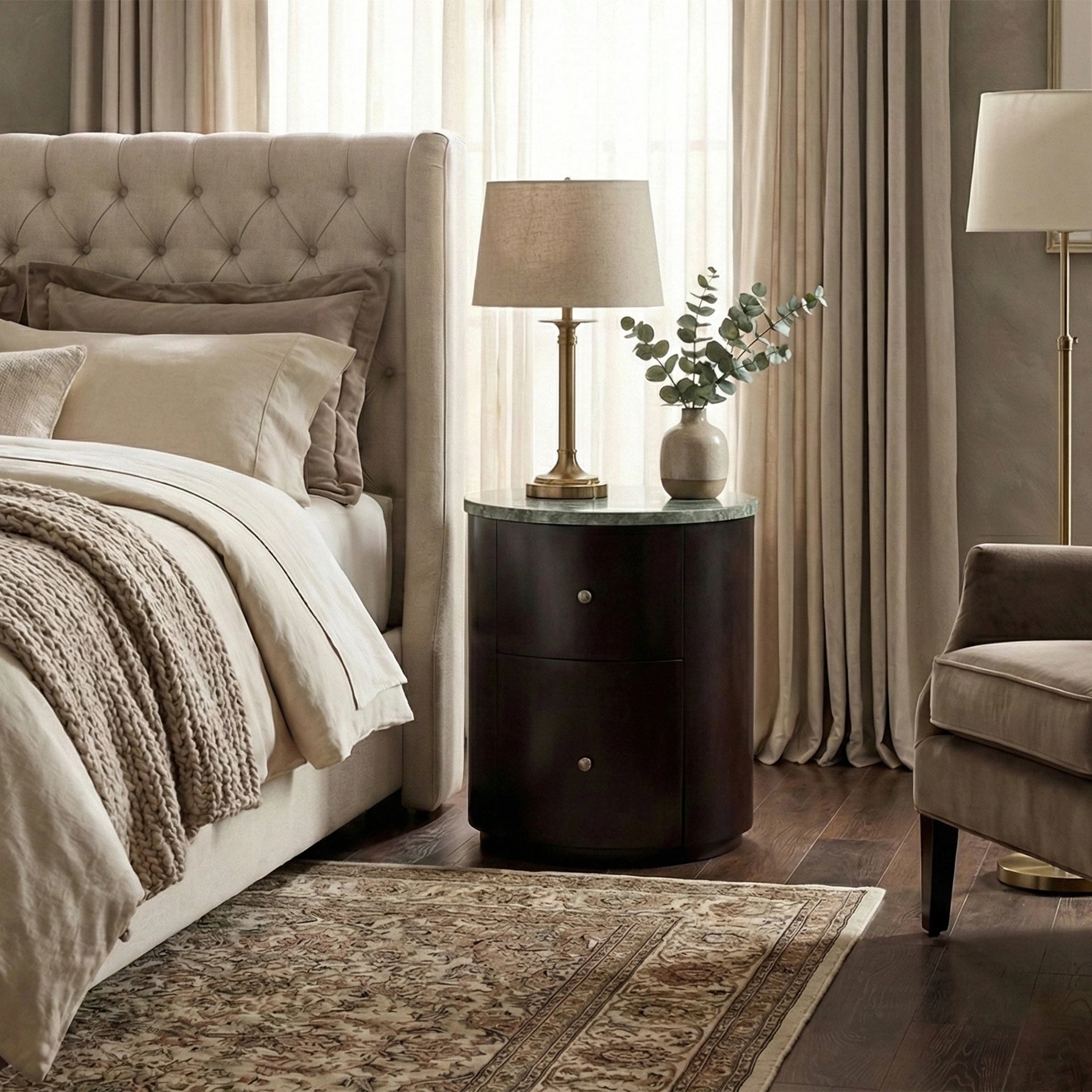 Emerald Crest Accent Table