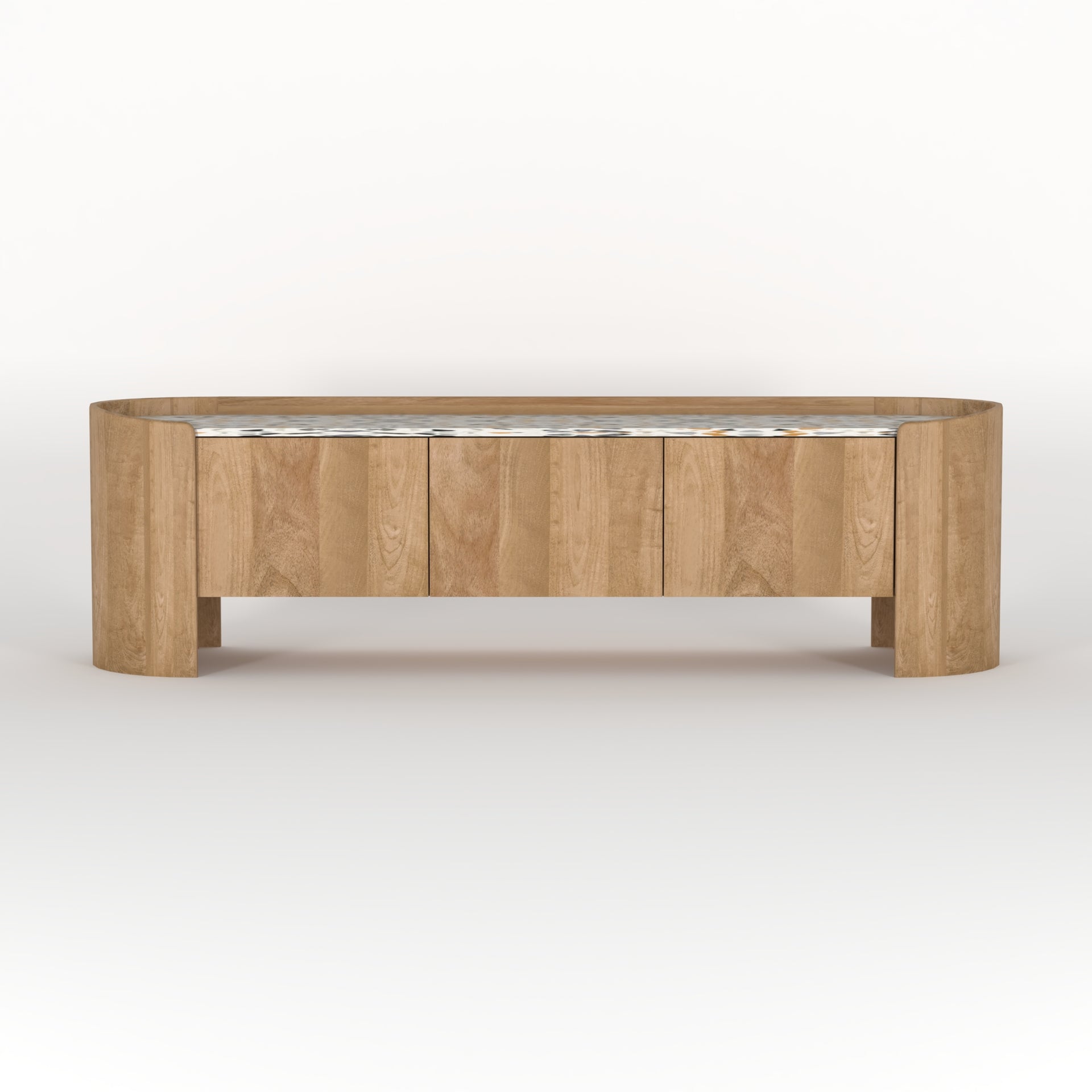 French Luxe TV Unit with Marble Top
