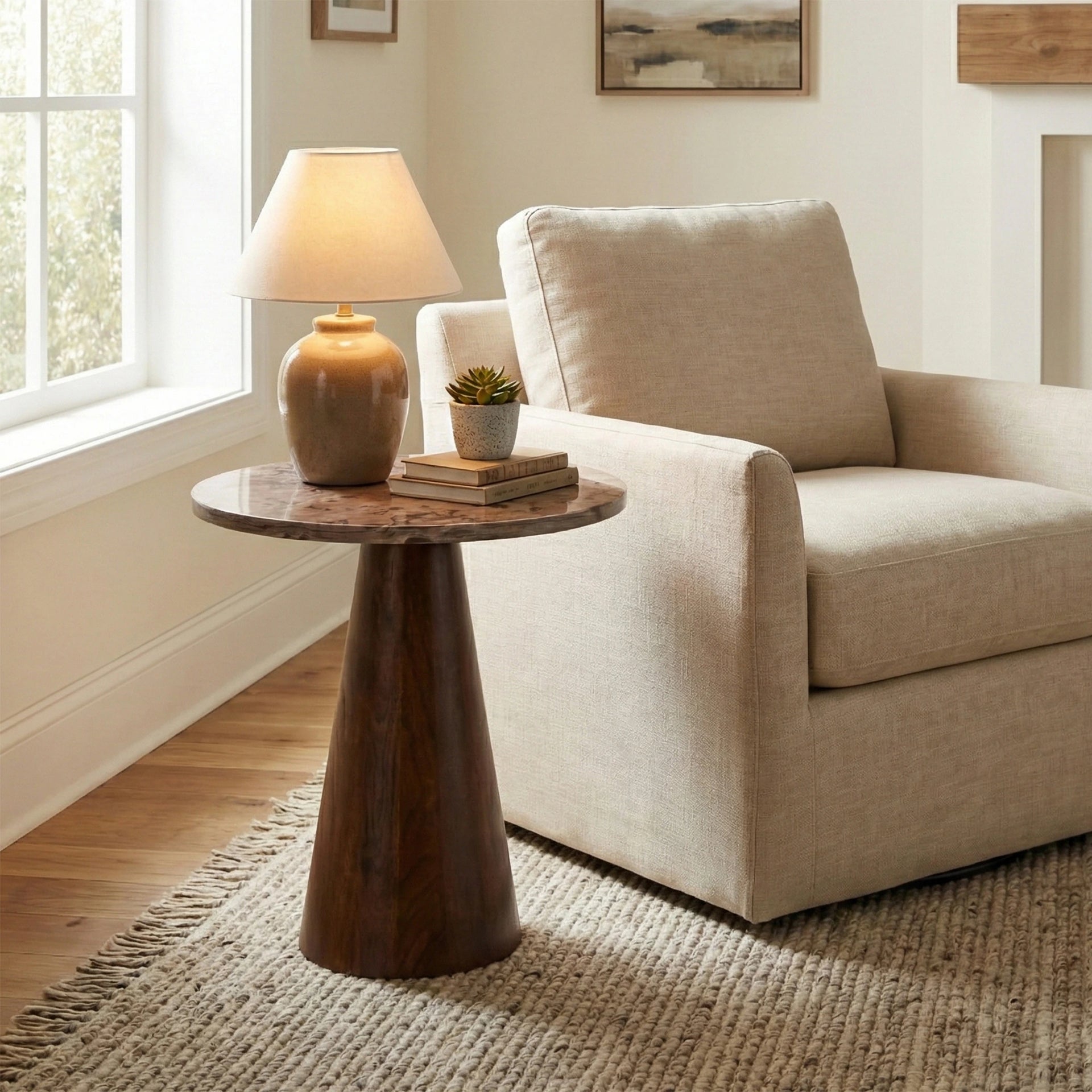 Terra Cone Marble Table