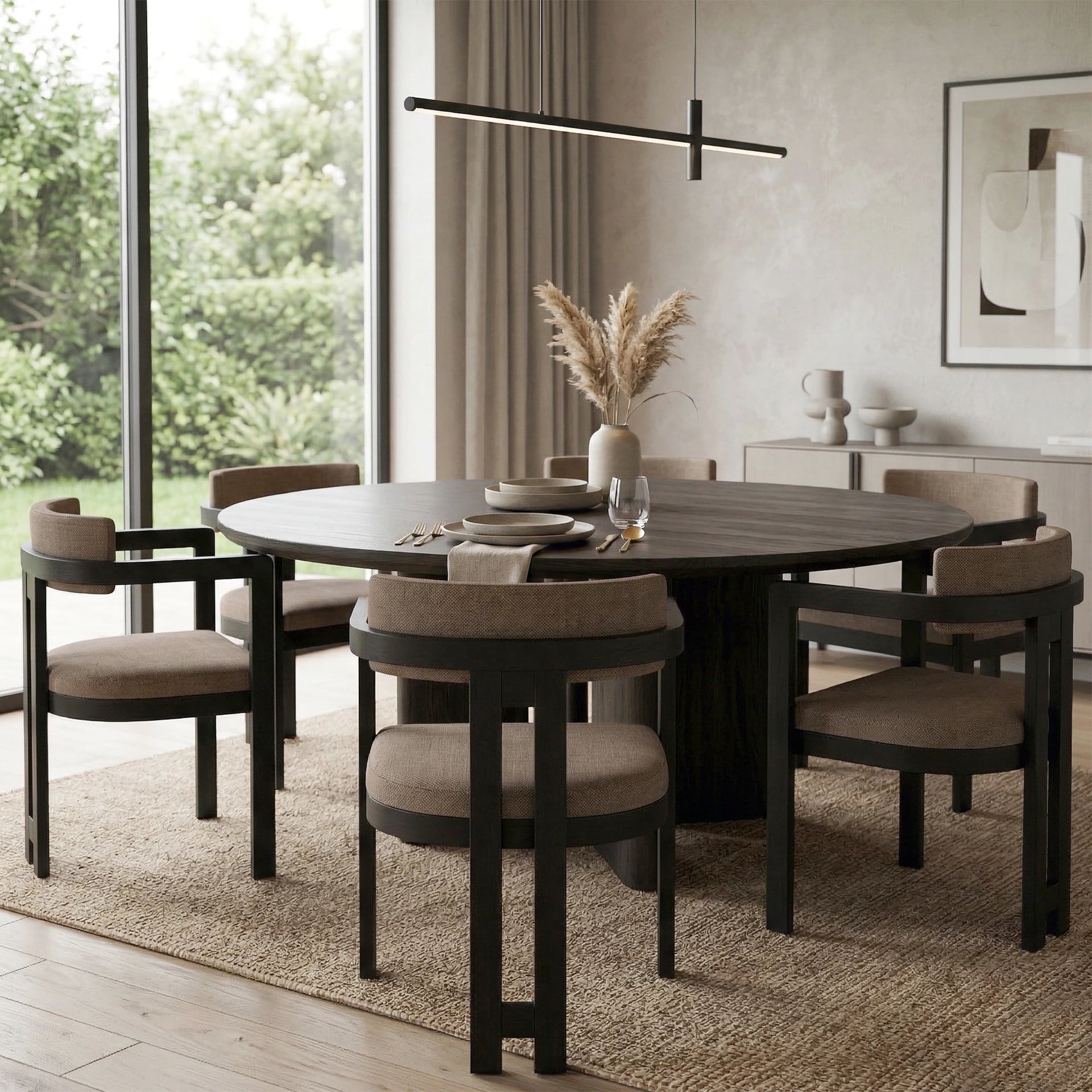 Orion Curve Dining Chair (Black Finish)