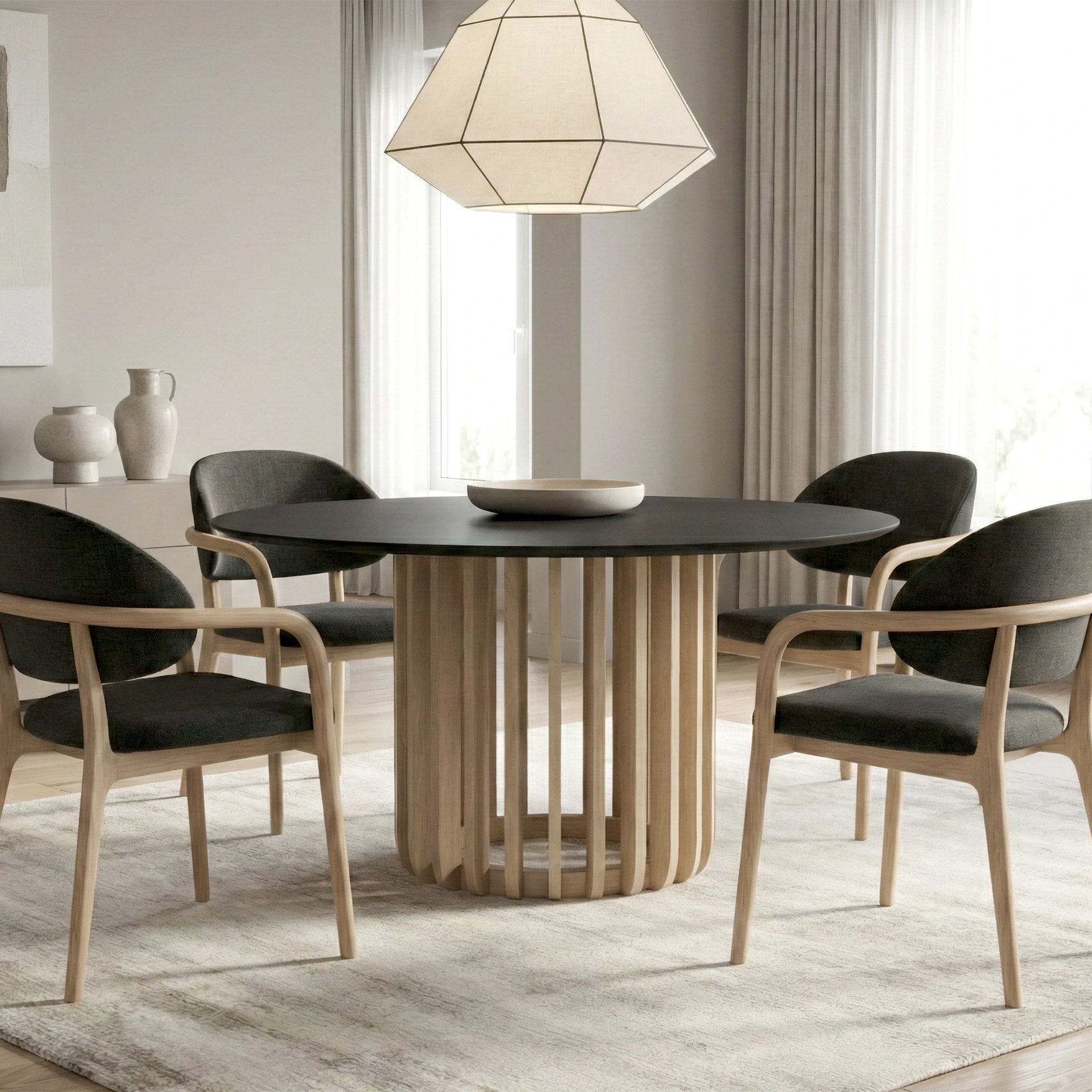Luma Marble Round 8 Seater Dining Table