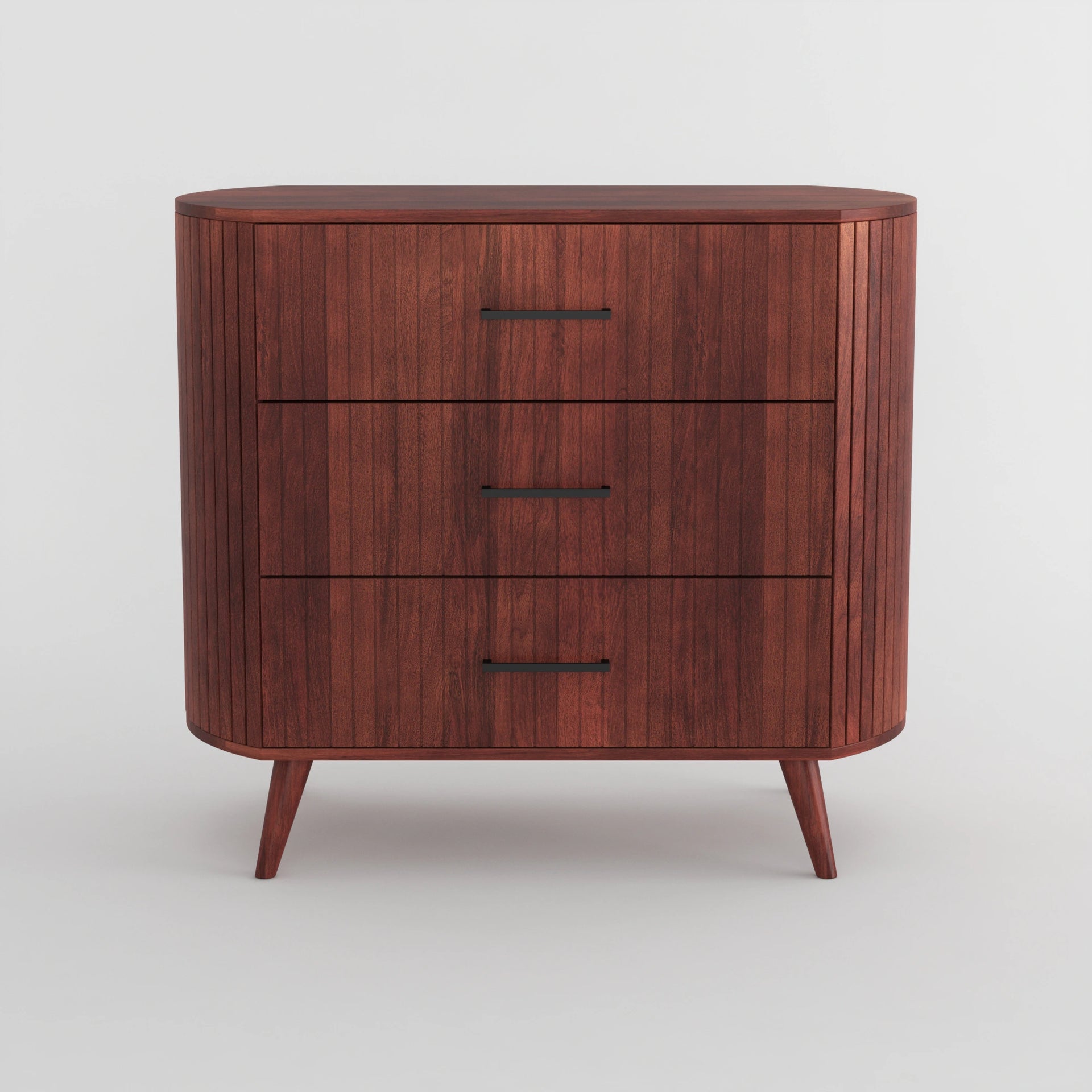 Elara Fluted Chest Drawer - Honey Finish