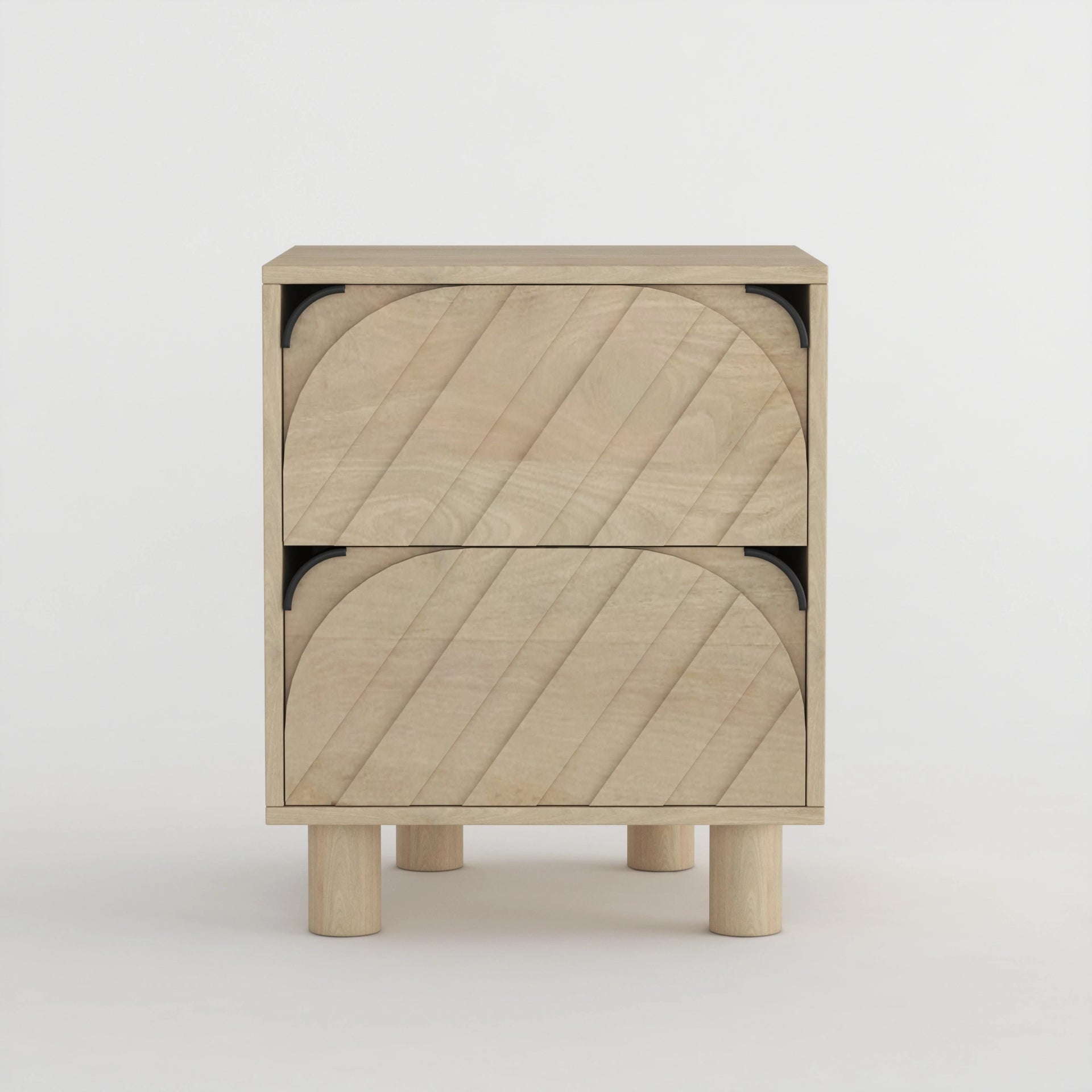 Linea Arch Bedside Table (Natural Finish)