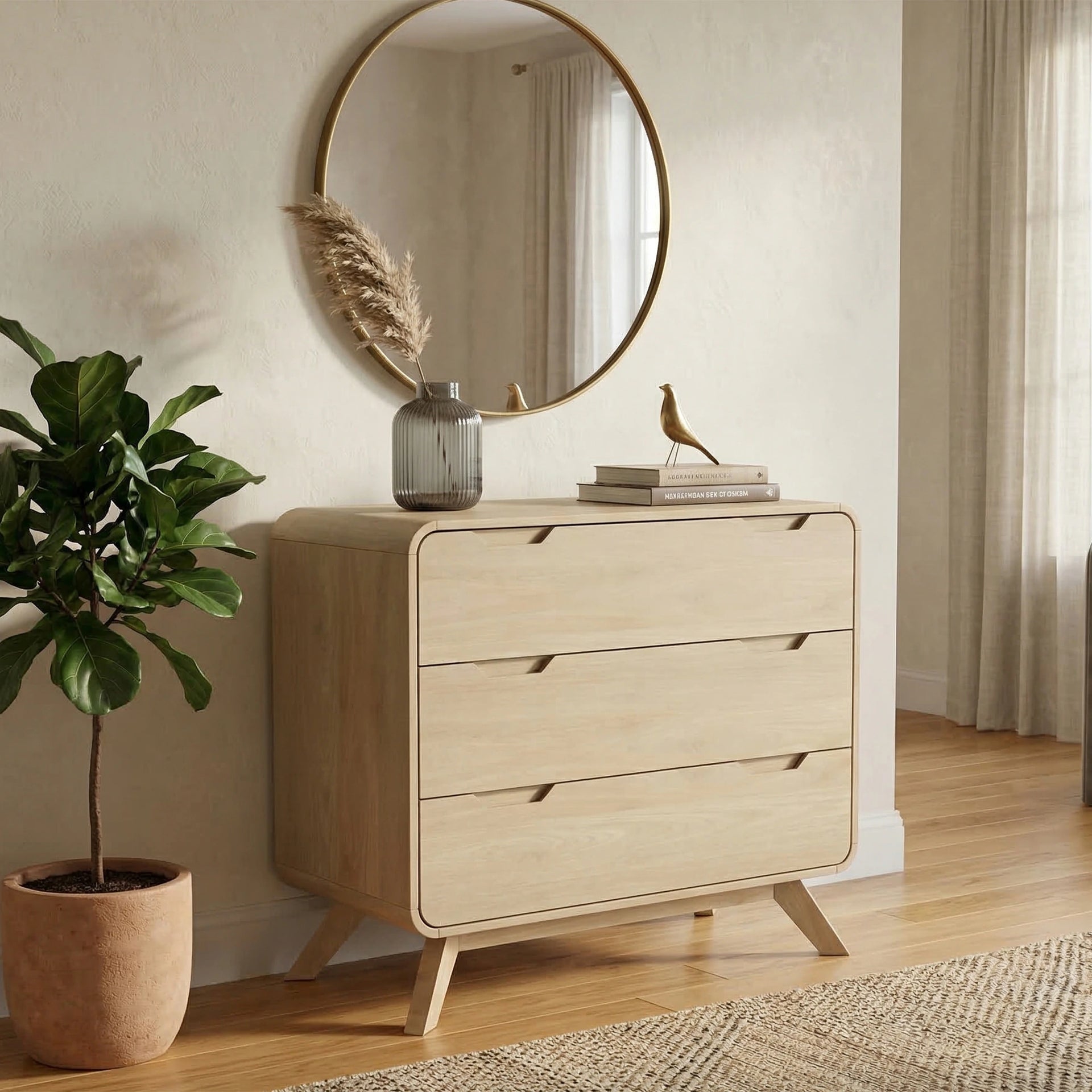 Auren Chest of Drawers - Natural Finish