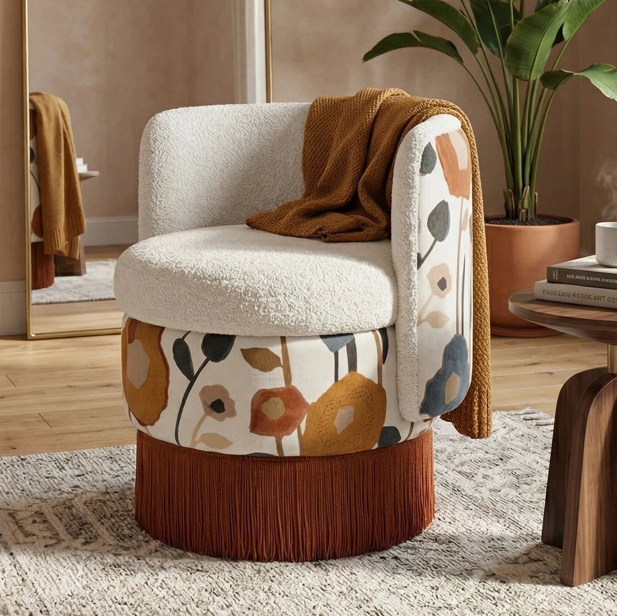 Floral Boucle Chair