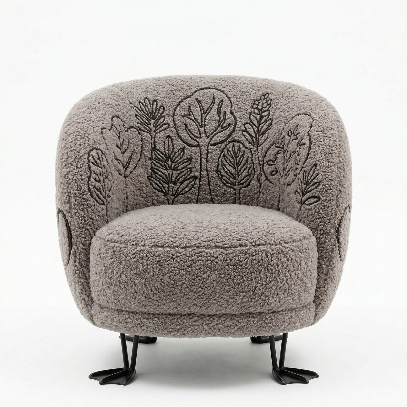 Aranya Embroidered Forest Lounge Chair