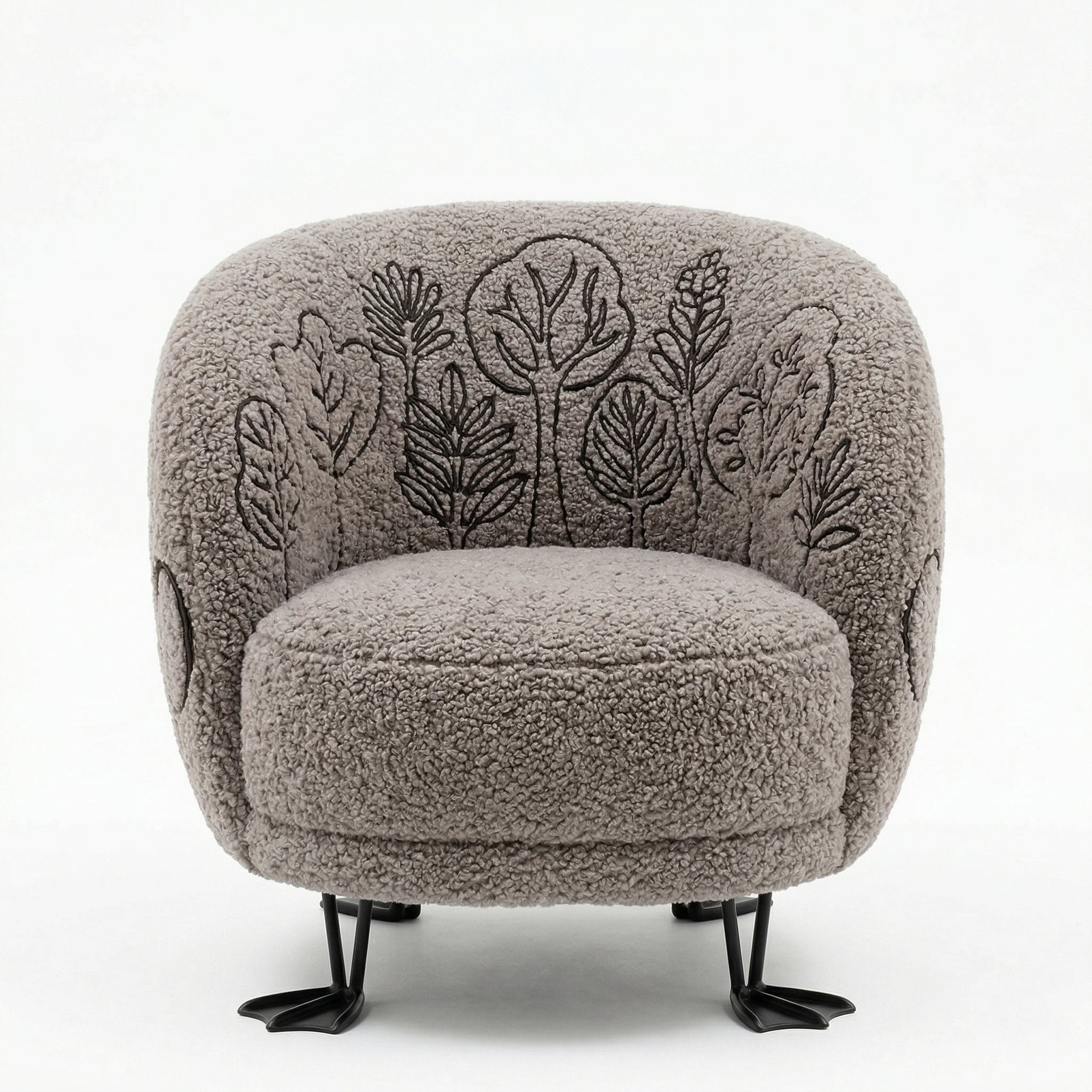 Aranya Embroidered Forest Lounge Chair