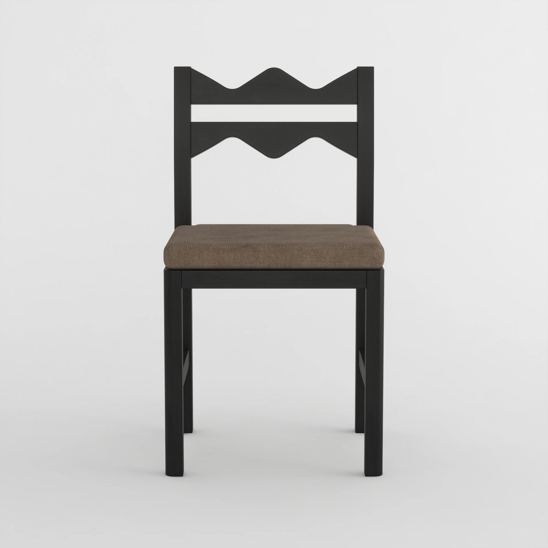 Elowen Wave Dining Chair - Black Finish