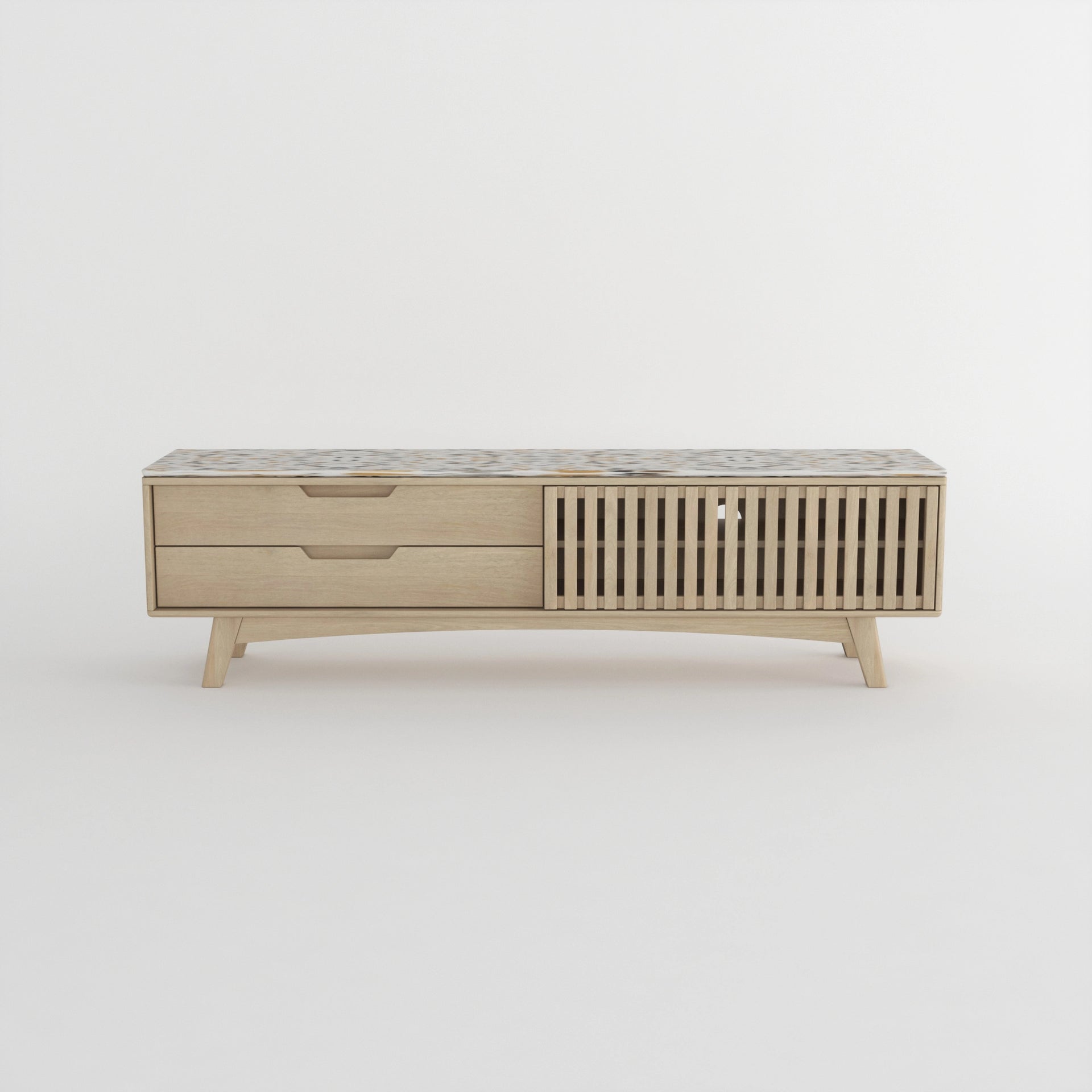 Solvane Marble Crest TV Unit (Natural Finish)
