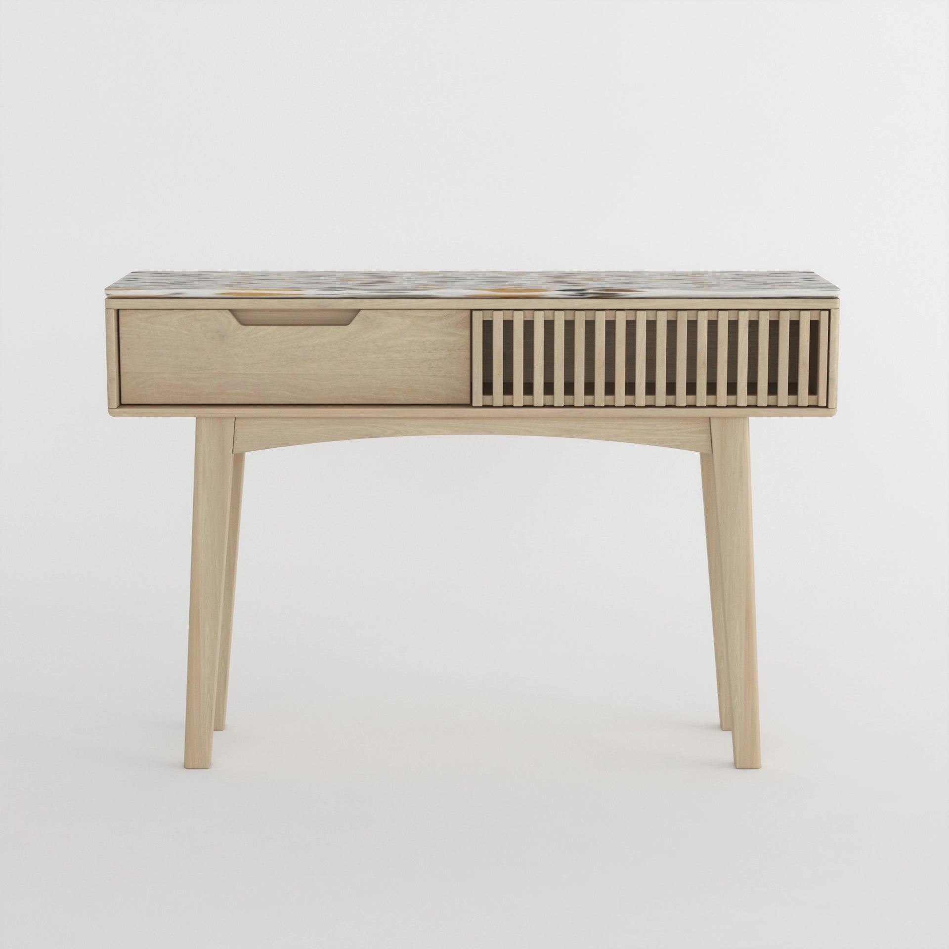 Elvara Marble Console Table - Natural Finish