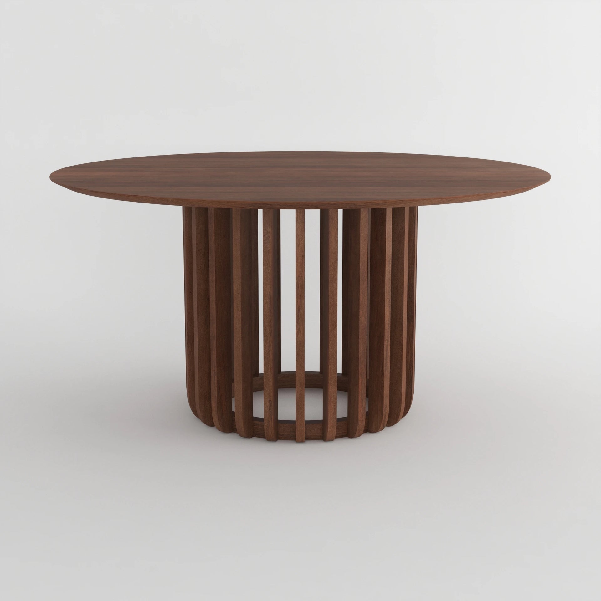 Luma Round 6 Seater Dining Table - Walnut Finish
