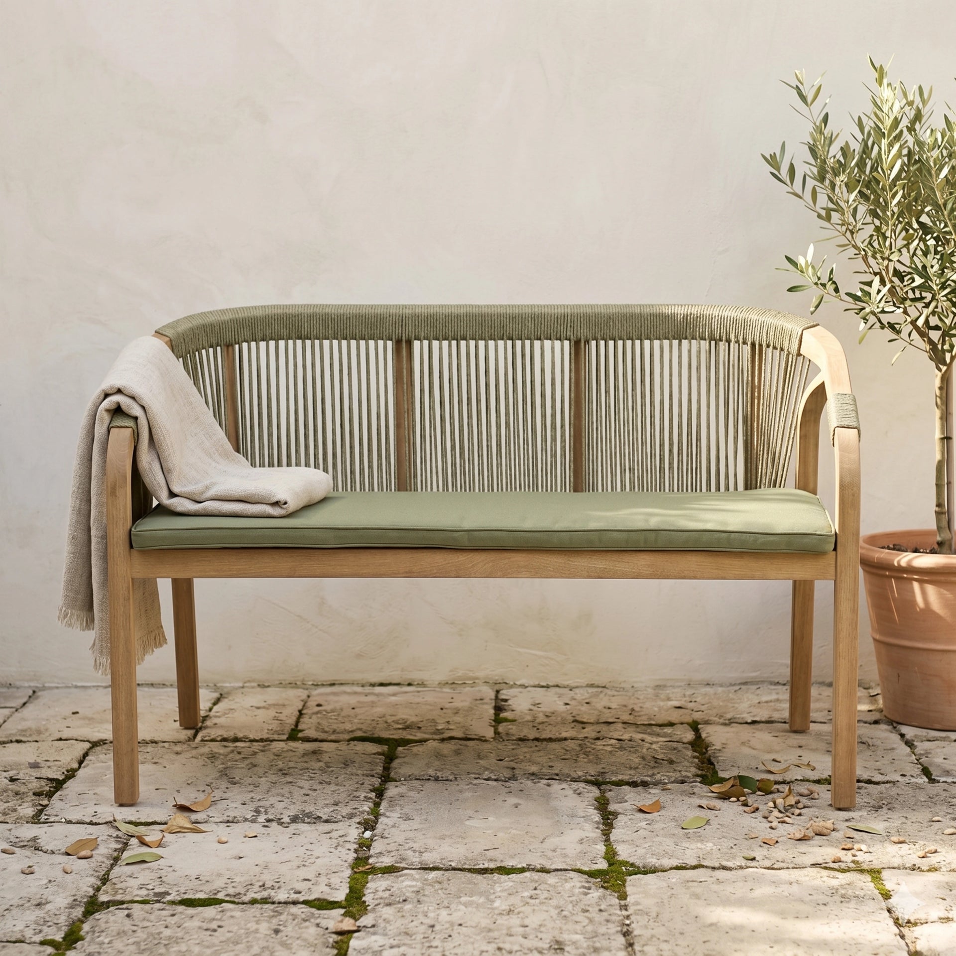 Lincoln Rope Outdoor Bench