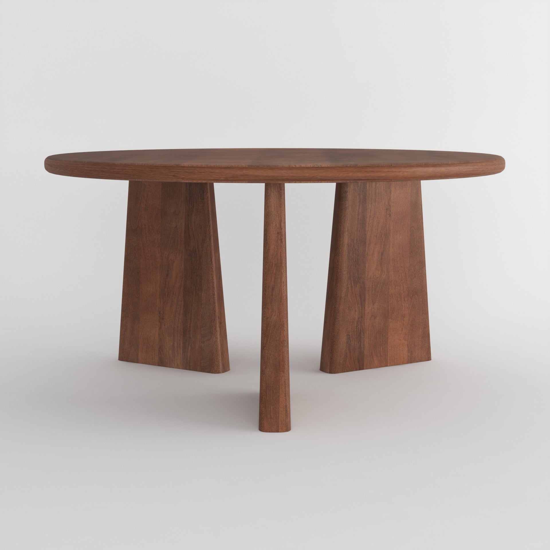 Trivara Round 4 Seater Dining Table - Walnut Finish