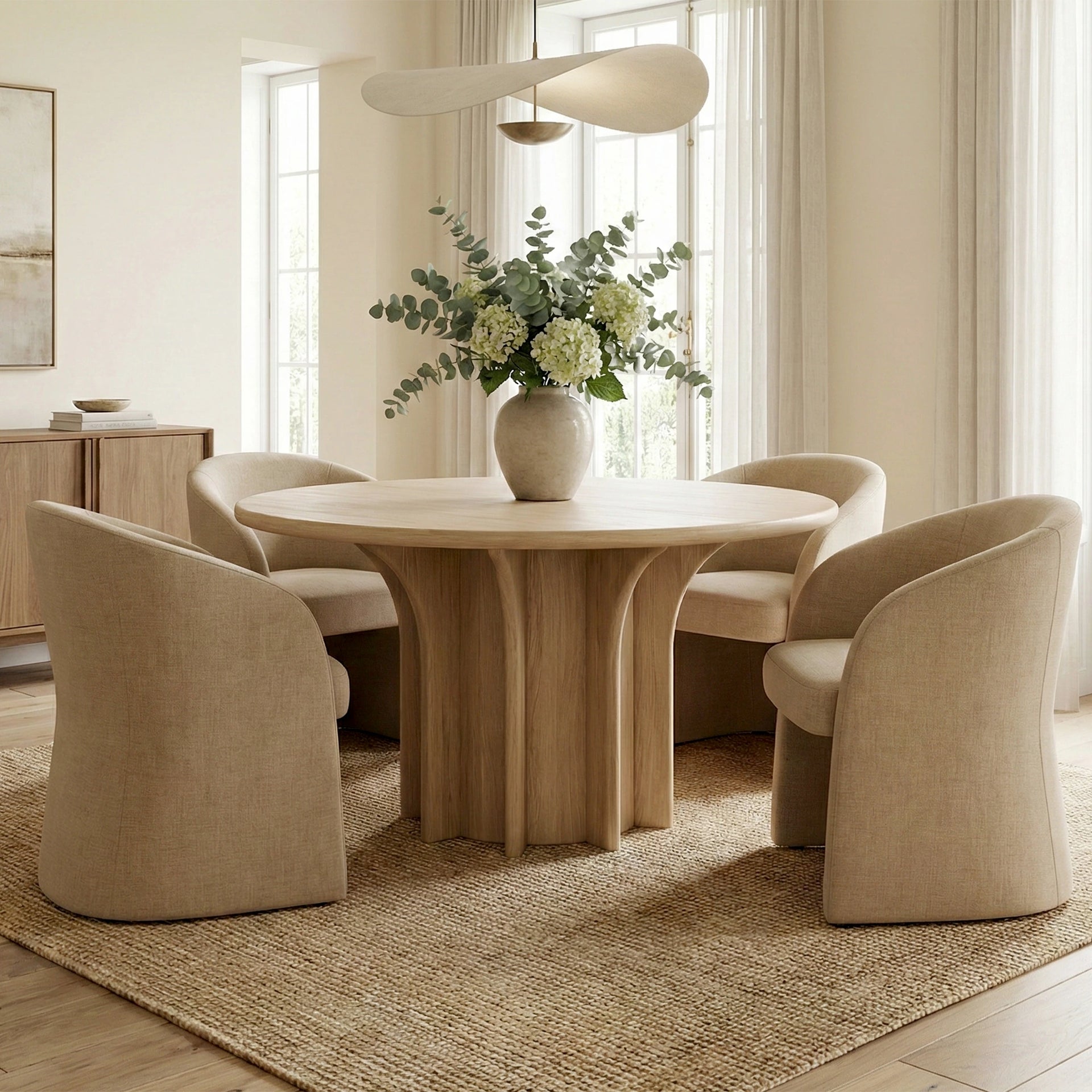 Velaro Crown 8 Seater Dining Table - Natural Finish