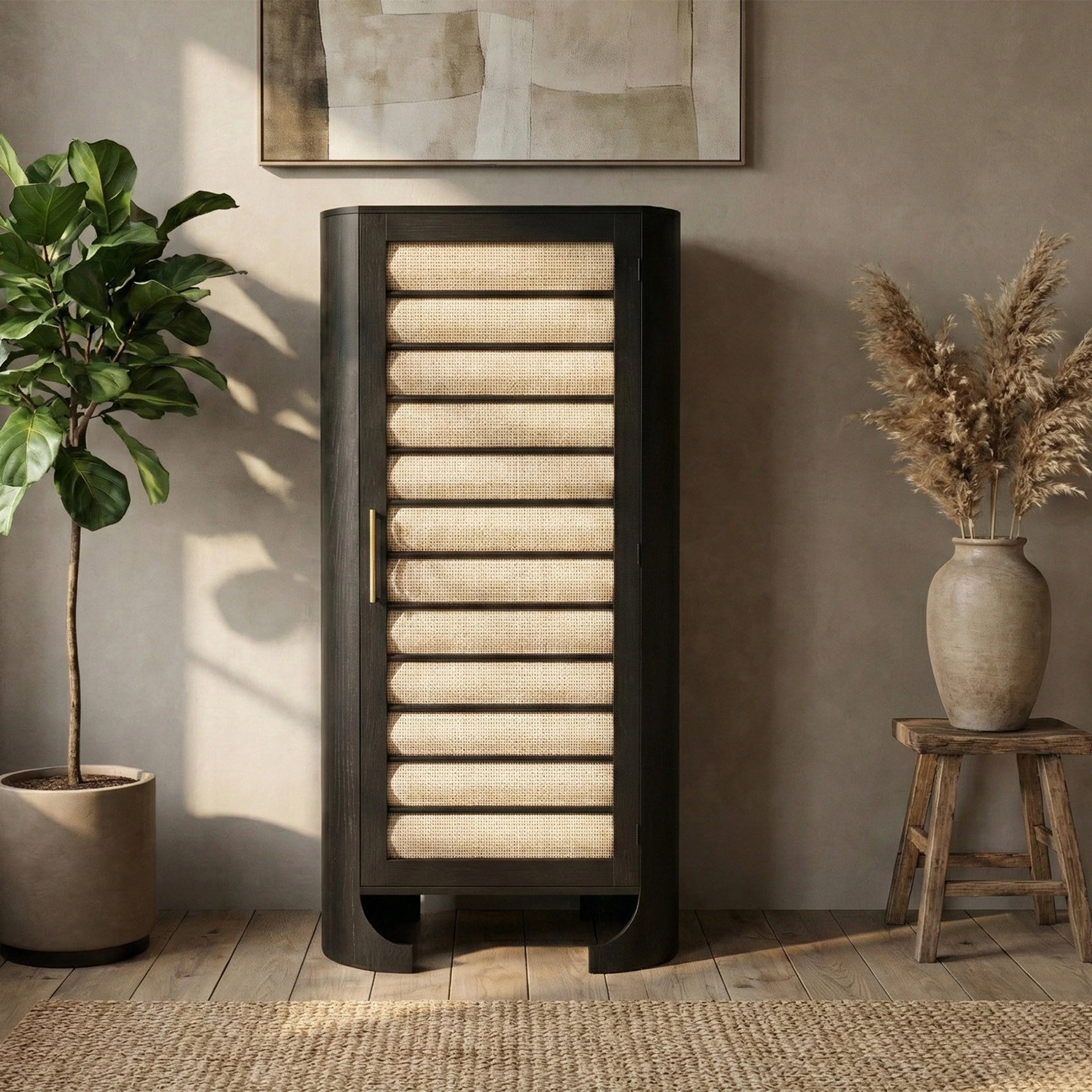Arco Weave Single Door Cabinet
