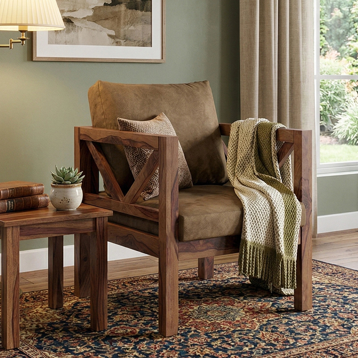 Rovelle Heritage Accent Chair - Brown
