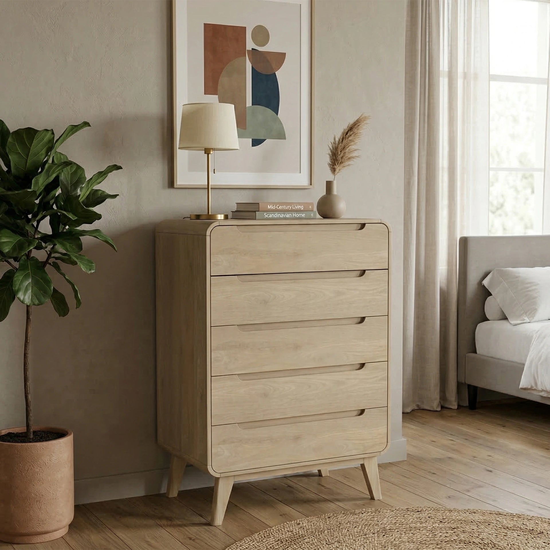 Aster Natural Tall Chest of Drawers