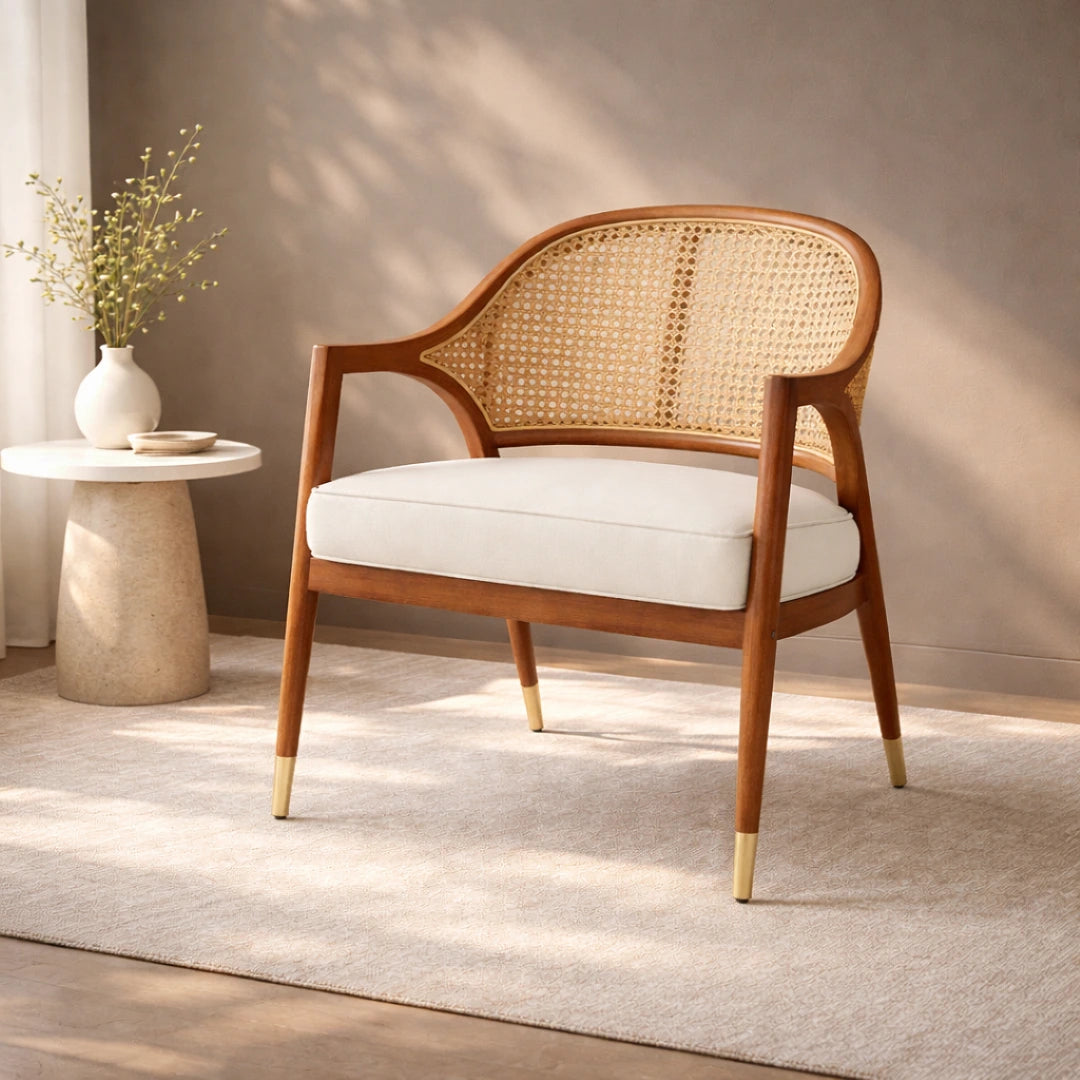 Brass Bloom Accent Chair