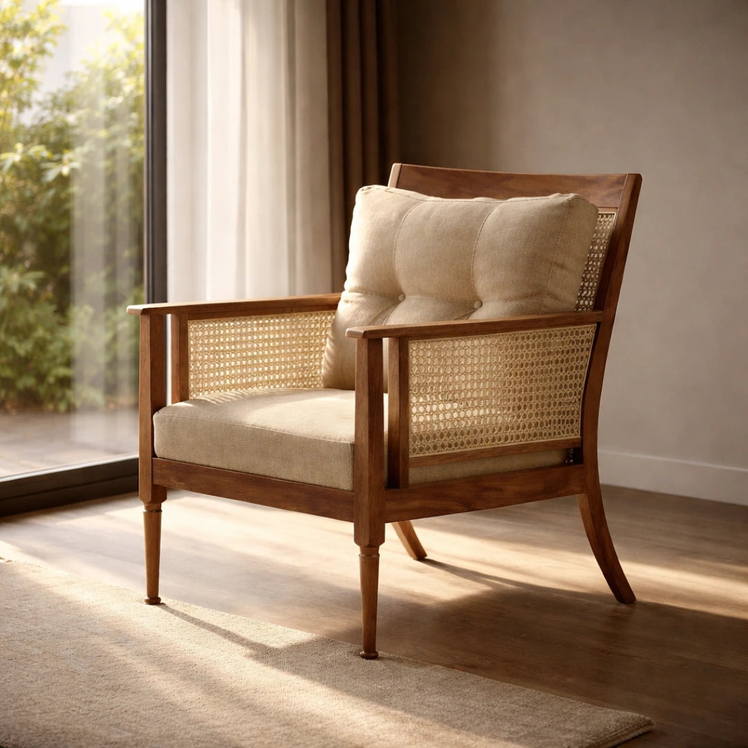 Monterio Cane Accent Chair