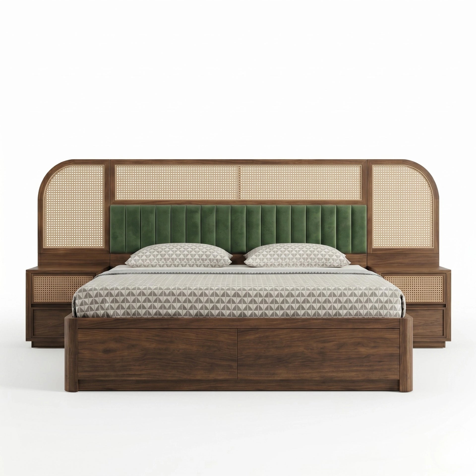 Vanavasi Rattan Queen Size Bed