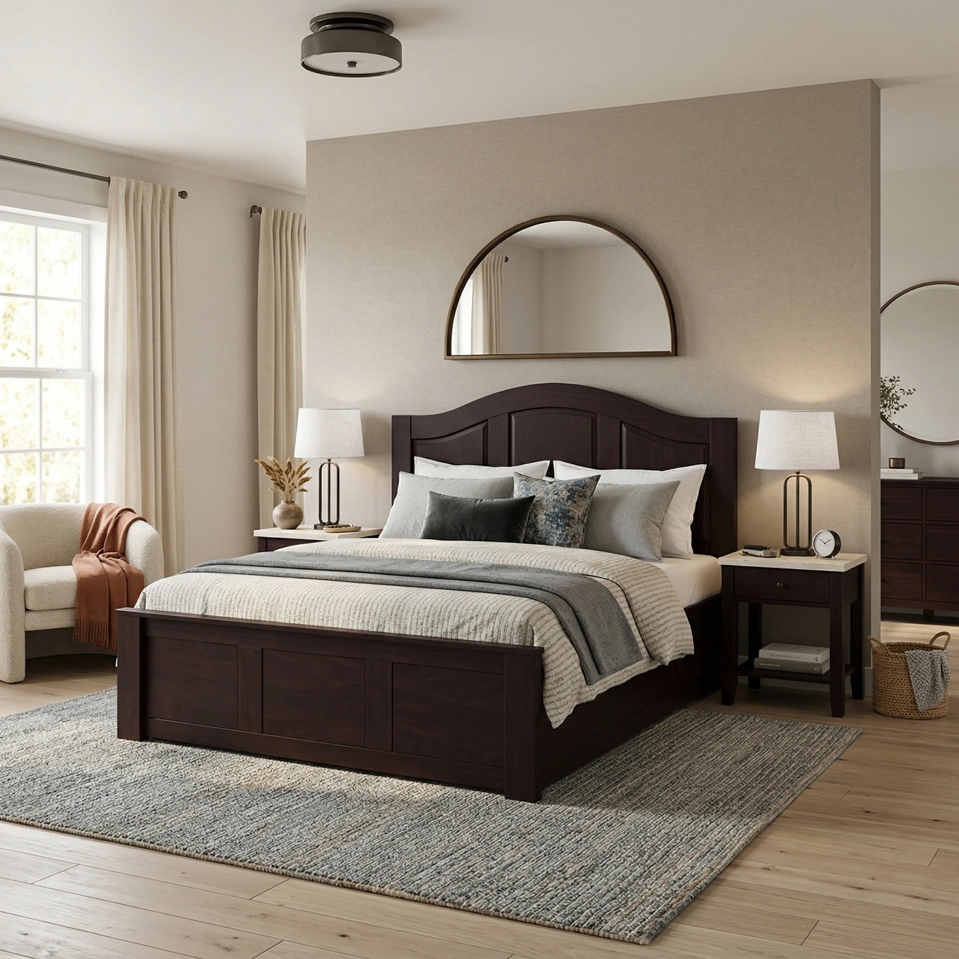 Regal Arc Panel Storage Bed (King Size)