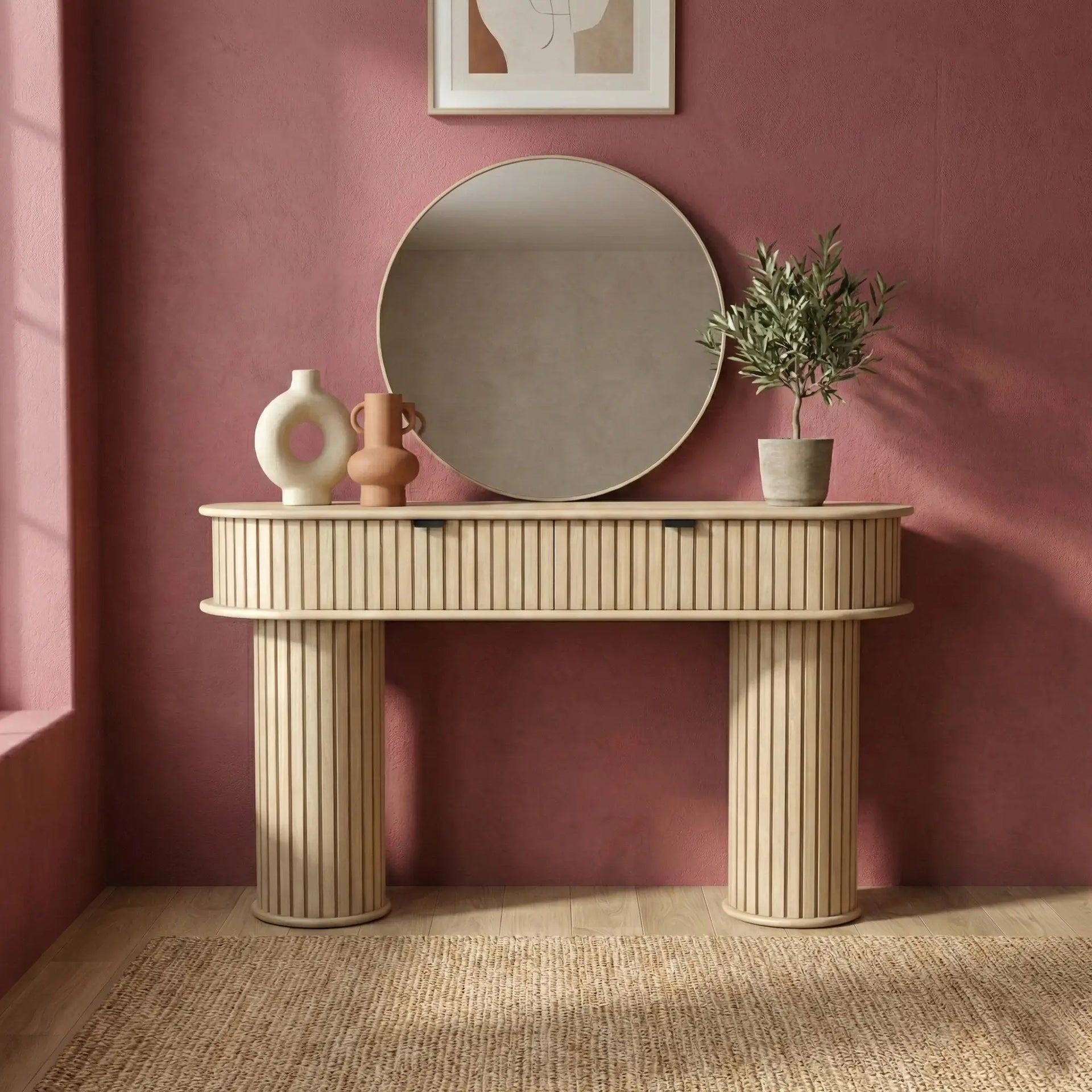Pillar Flute Console Table