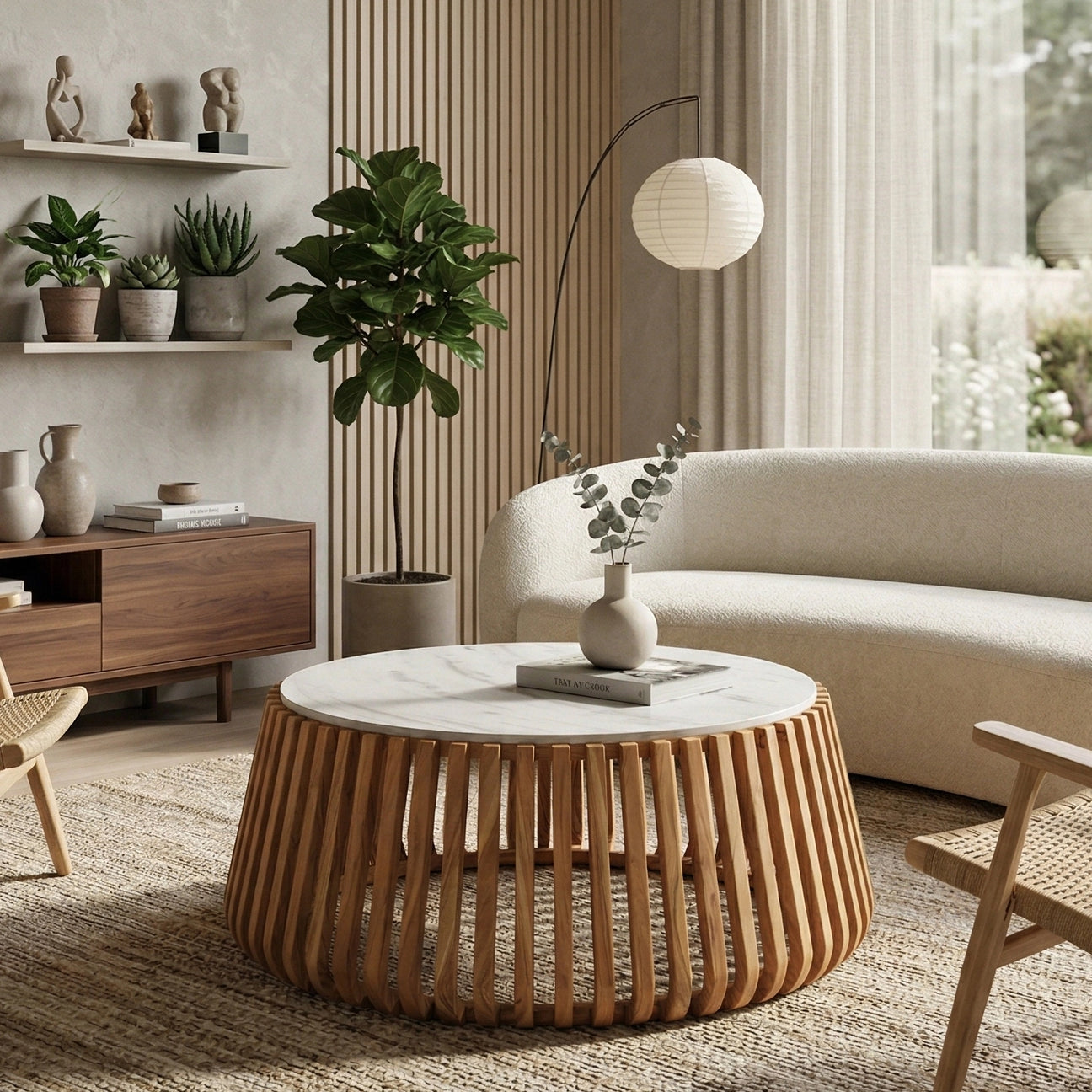 Kensington Wooden Marble Coffee Table