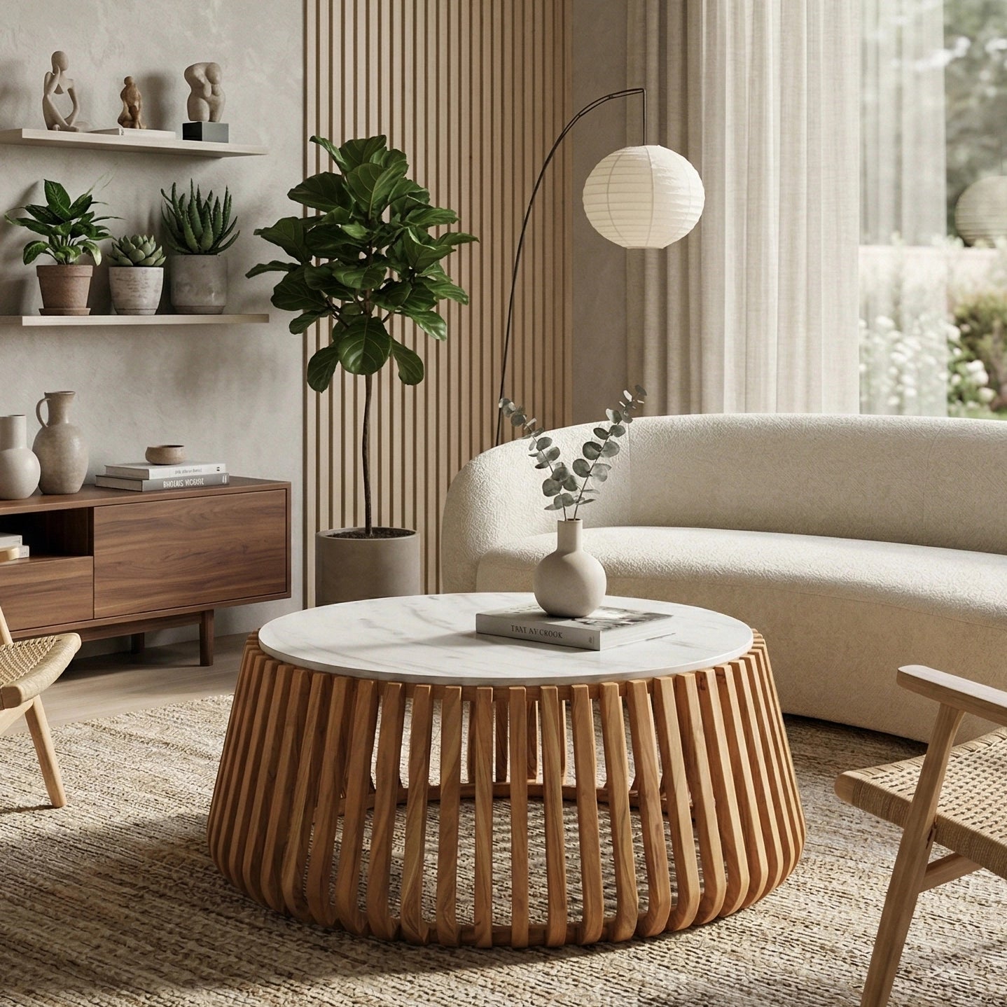Kensington Wooden Marble Coffee Table
